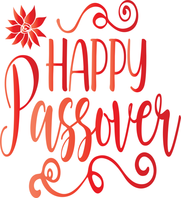 Transparent Passover Text Font for Happy Passover for Passover