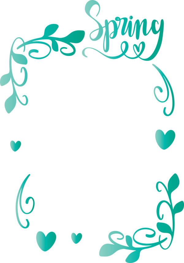Transparent Easter Green Text Aqua for Hello Spring for Easter