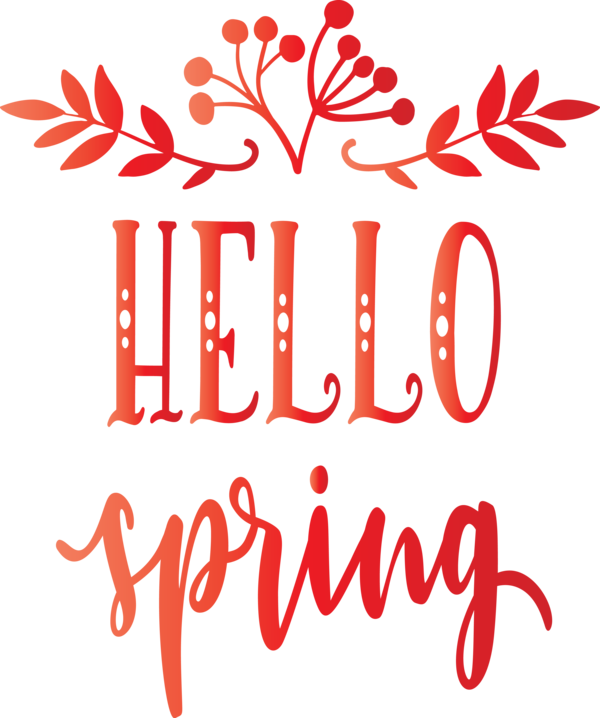 Transparent Easter Text Font for Hello Spring for Easter