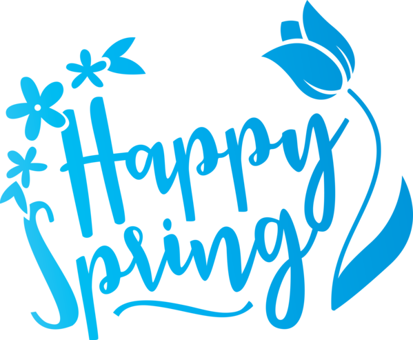 Transparent Easter Text Font Aqua for Hello Spring for Easter