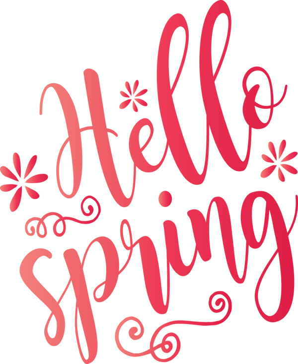 Transparent Easter Text Font for Hello Spring for Easter