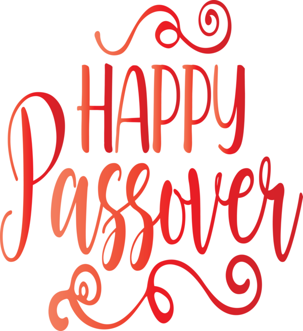 Transparent Passover Text Font for Happy Passover for Passover