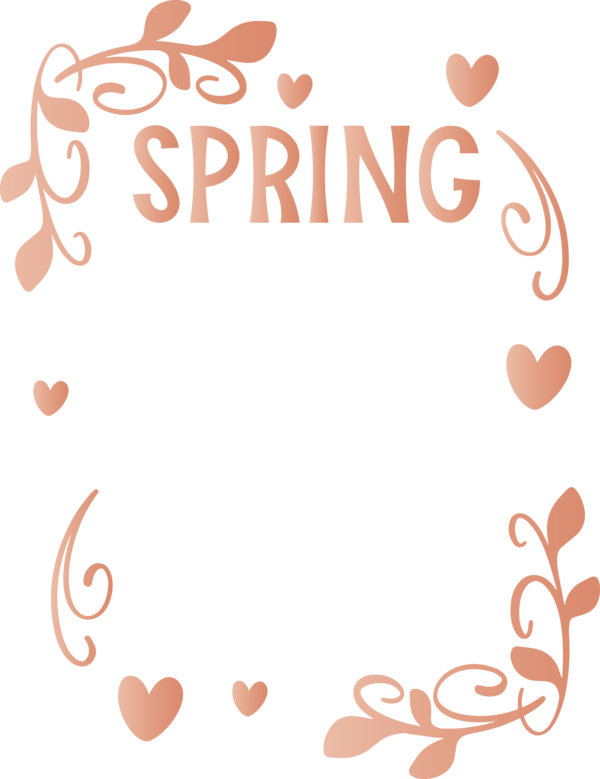 Transparent Easter Text Heart Font for Hello Spring for Easter