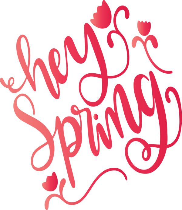 Transparent Easter Text Font Calligraphy for Hello Spring for Easter