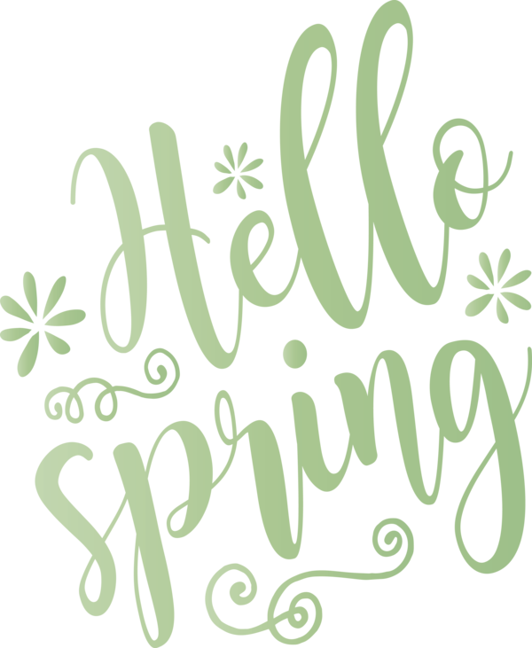 Transparent Easter Font Text Logo for Hello Spring for Easter