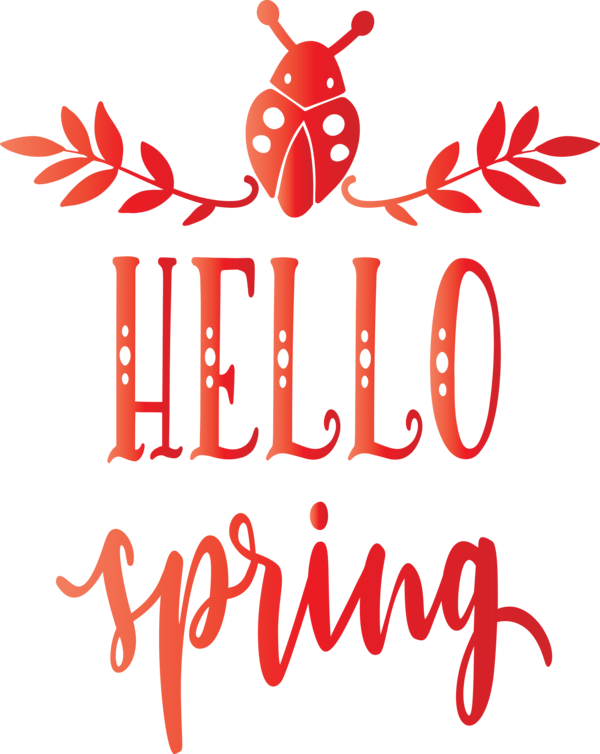 Transparent Easter Text Font for Hello Spring for Easter