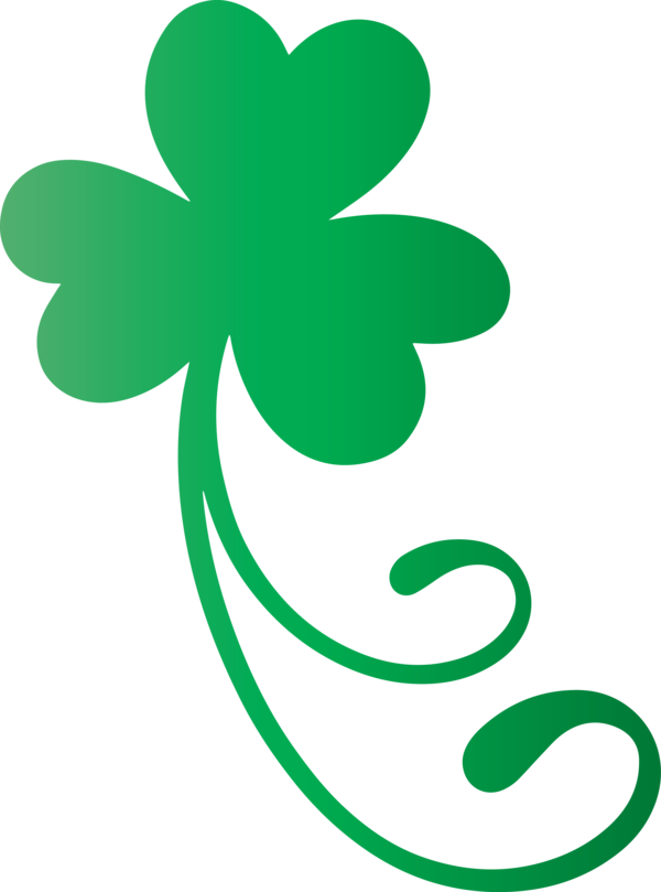 Transparent St. Patrick's Day Green Leaf Symbol for Saint Patrick for St Patricks Day