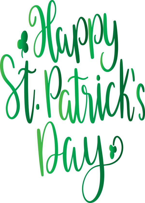 Transparent St. Patrick's Day Font Green Text for Saint Patrick for St Patricks Day