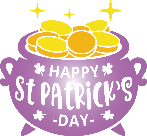 Transparent St. Patrick's Day Text Font for Saint Patrick for St Patricks Day