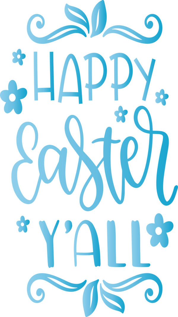 Transparent Easter Text Font Calligraphy for Easter Day for Easter