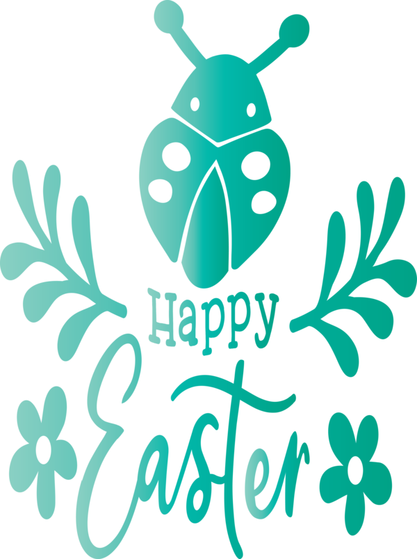 Transparent Easter Green Leaf Logo for Easter Day for Easter