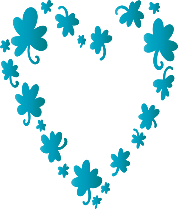 Transparent St. Patrick's Day Leaf Heart for Saint Patrick for St Patricks Day