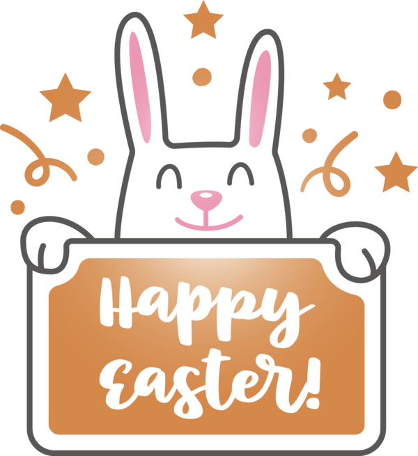 Transparent Easter Sticker Easter bunny for Easter Day for Easter