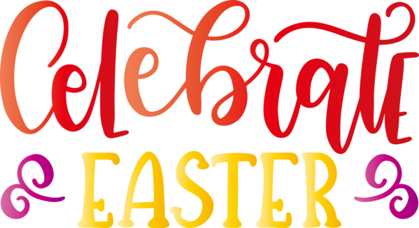 Transparent Easter Text Font for Easter Day for Easter