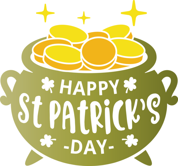 Transparent St. Patrick's Day Yellow Font Tableware for Saint Patrick for St Patricks Day