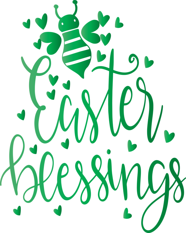 Transparent Easter Green Text Font for Easter Day for Easter