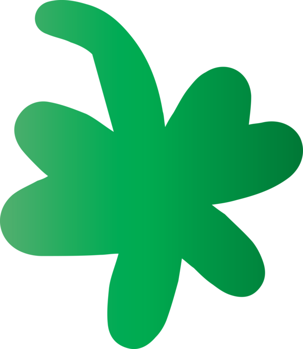 Transparent St. Patrick's Day Green Leaf Symbol for Saint Patrick for St Patricks Day