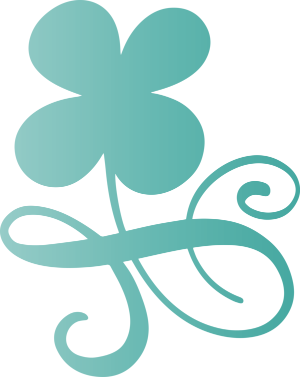 Transparent St. Patrick's Day Green Leaf Aqua for Saint Patrick for St Patricks Day