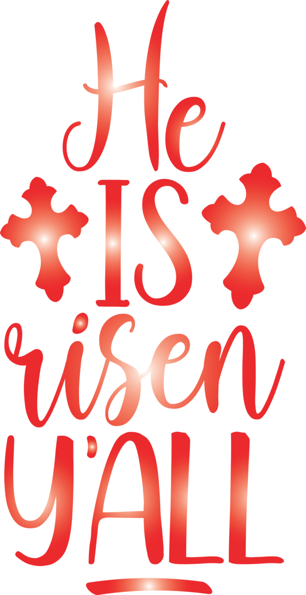Transparent Easter Text Red Font for Easter Day for Easter