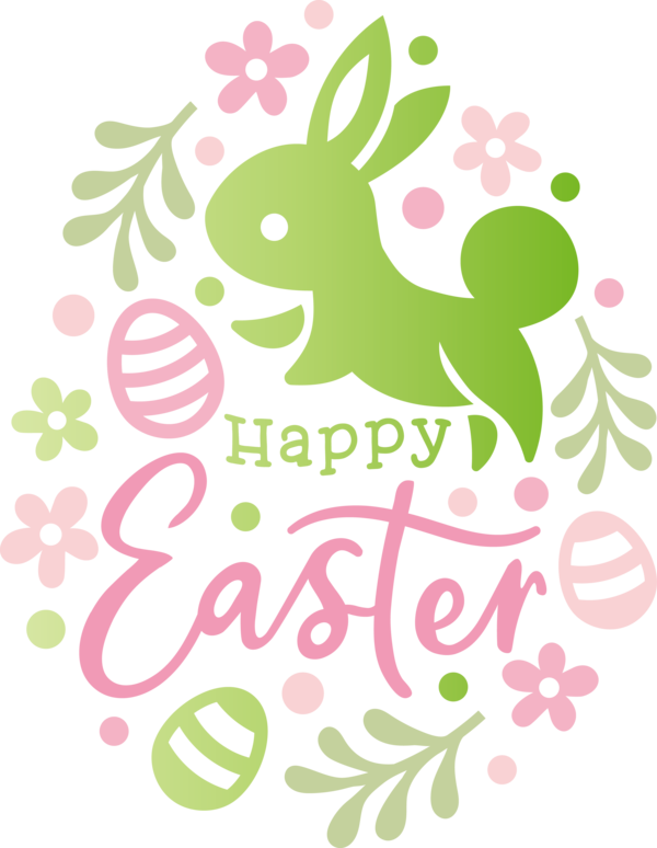 Transparent Easter Wall sticker Easter bunny Branch for Easter Day for Easter