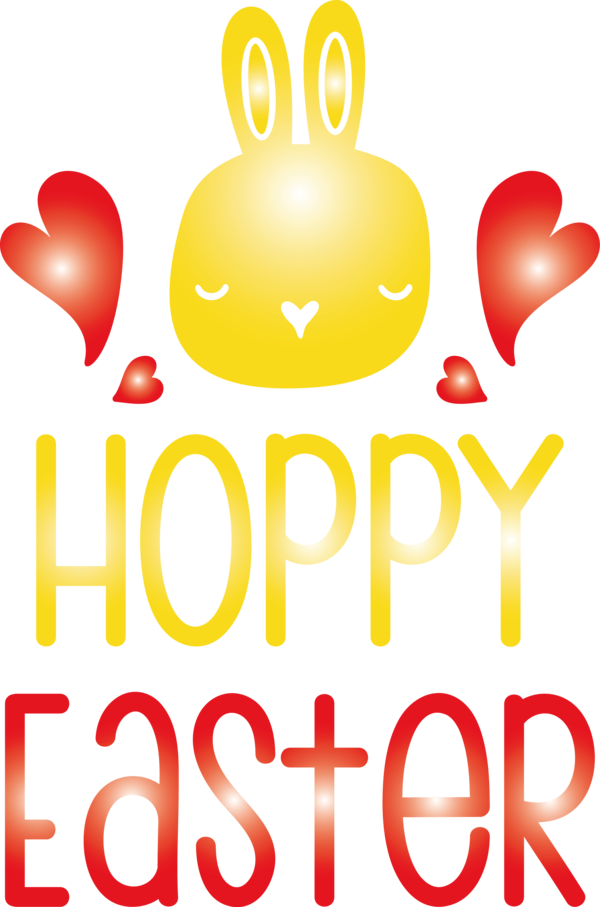 Transparent Easter Yellow Text Red for Easter Day for Easter