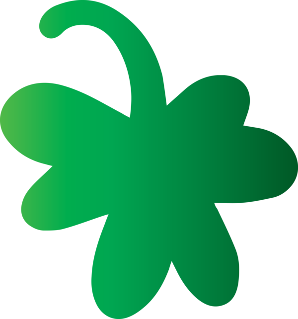 Transparent St. Patrick's Day Green Leaf Symbol for Saint Patrick for St Patricks Day