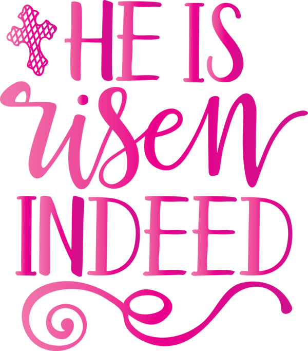 Transparent Easter Pink Text Font for Easter Day for Easter