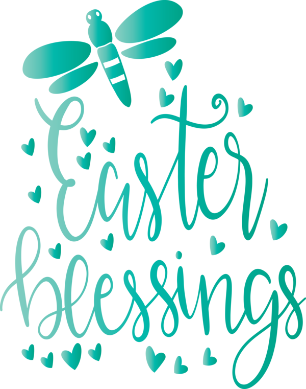 Transparent Easter Font Text Green for Easter Day for Easter