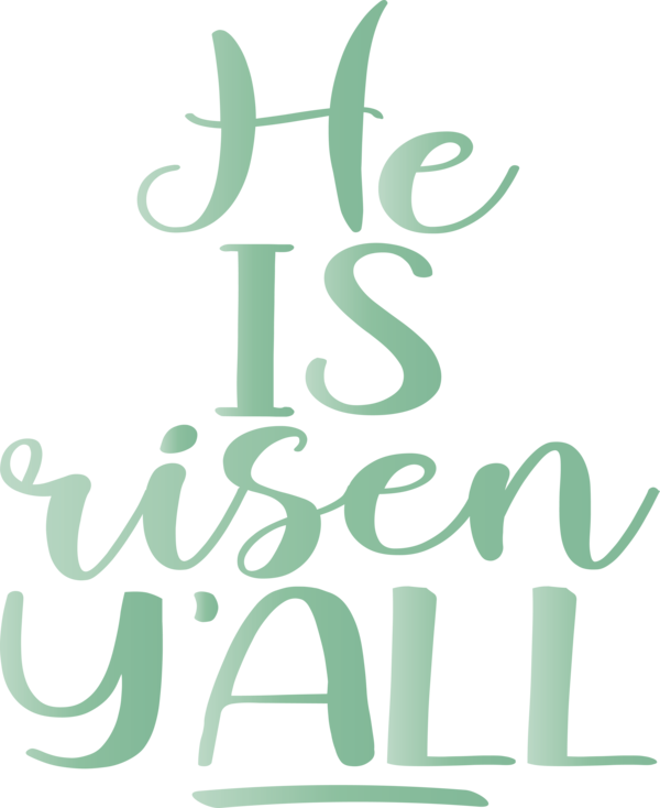 Transparent Easter Font Text Green for Easter Day for Easter