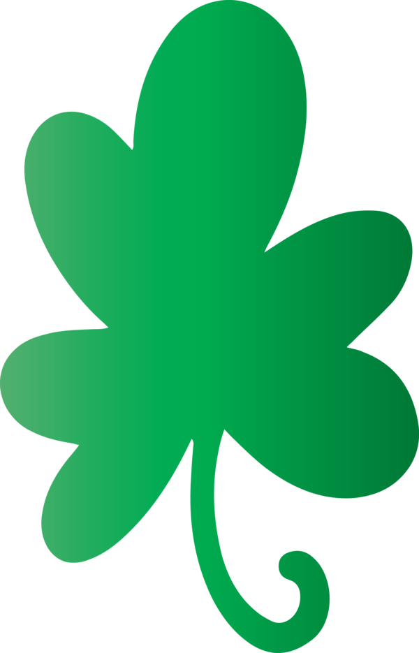 Transparent St. Patrick's Day Green Leaf Symbol for Saint Patrick for St Patricks Day