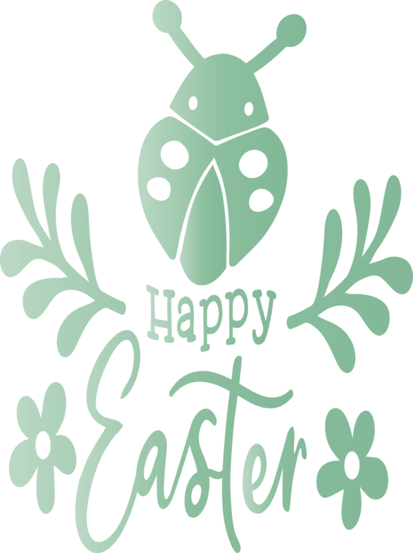 Transparent Easter Green Leaf Logo for Easter Day for Easter
