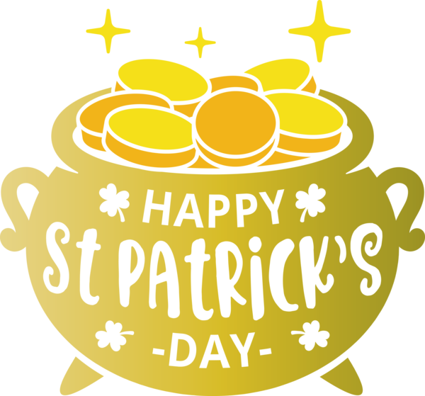 Transparent St. Patrick's Day Yellow Font Tableware for Saint Patrick for St Patricks Day