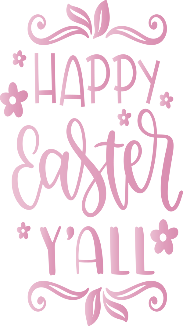 Transparent Easter Text Font Pink for Easter Day for Easter