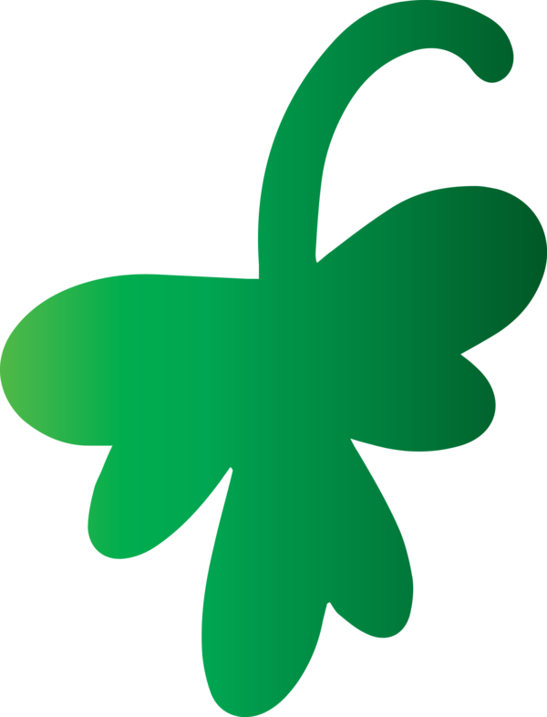 Transparent St. Patrick's Day Green Leaf Symbol for Saint Patrick for St Patricks Day