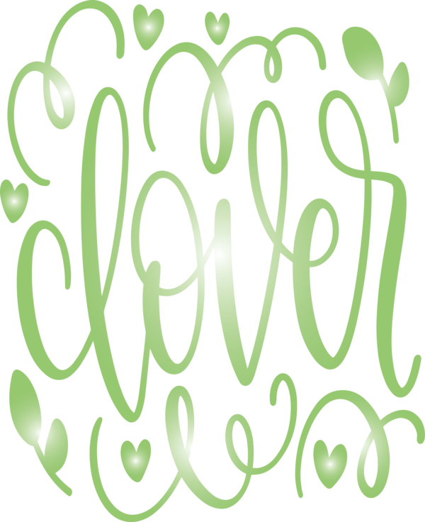 Transparent St. Patrick's Day Text Green Font for Saint Patrick for St Patricks Day