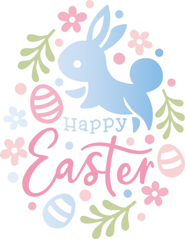 Transparent Easter Design Easter bunny Pattern for Easter Day for Easter