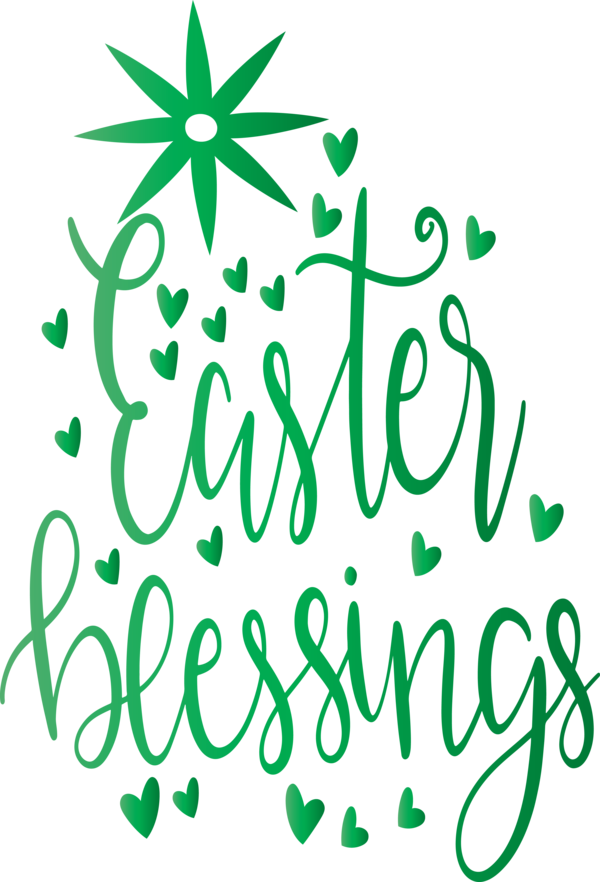 Transparent Easter Text Green Font for Easter Day for Easter