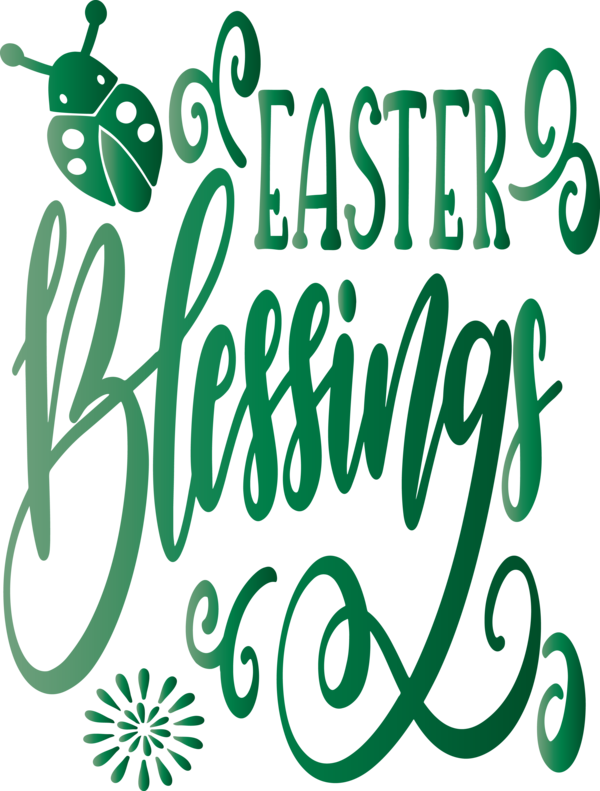 Transparent Easter Green Text Font for Easter Day for Easter