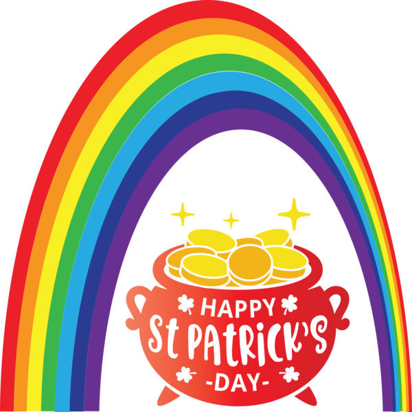 Transparent St. Patrick's Day Rainbow for Saint Patrick for St Patricks Day