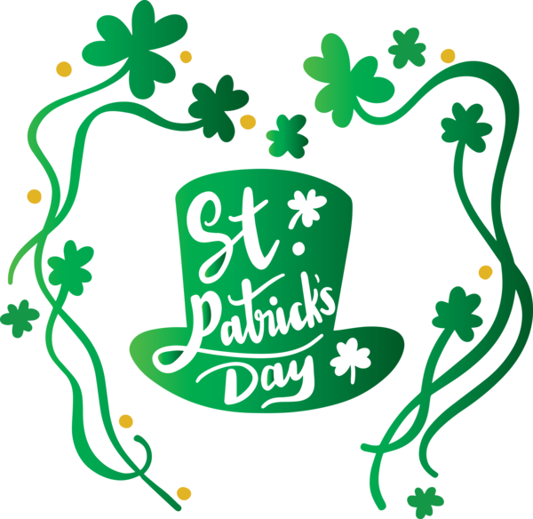 Transparent St. Patrick's Day Green Plant Symbol for Saint Patrick for St Patricks Day