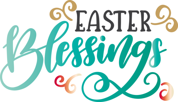 Transparent Easter Text Font for Easter Day for Easter