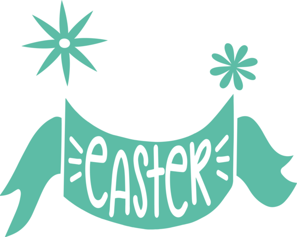 Transparent Easter Green Leaf Font for Easter Day for Easter