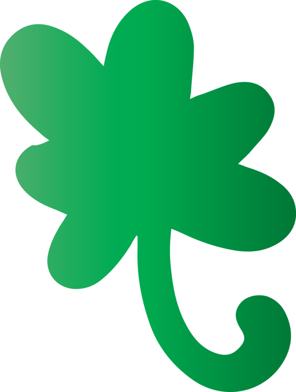 Transparent St. Patrick's Day Green Leaf Symbol for Saint Patrick for St Patricks Day