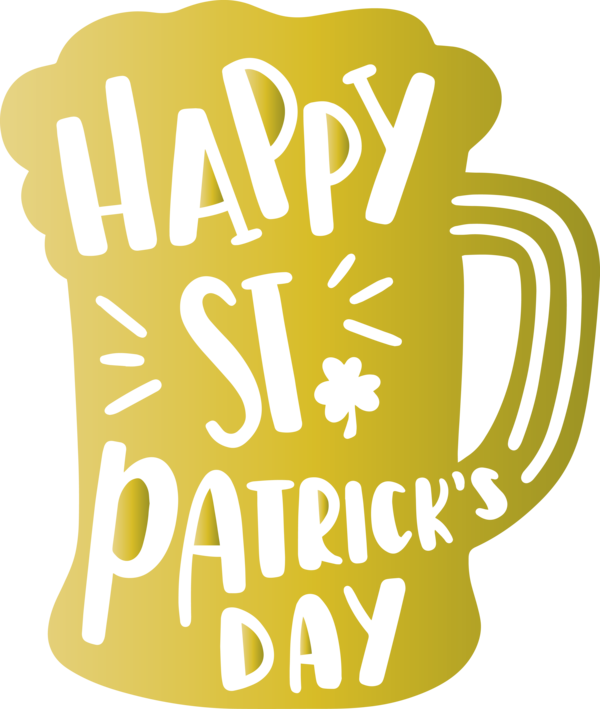 Transparent St. Patrick's Day Mug Drinkware Text for Saint Patrick for St Patricks Day