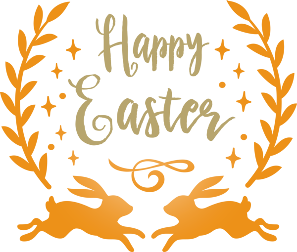 Transparent Easter Leaf Font for Easter Day for Easter