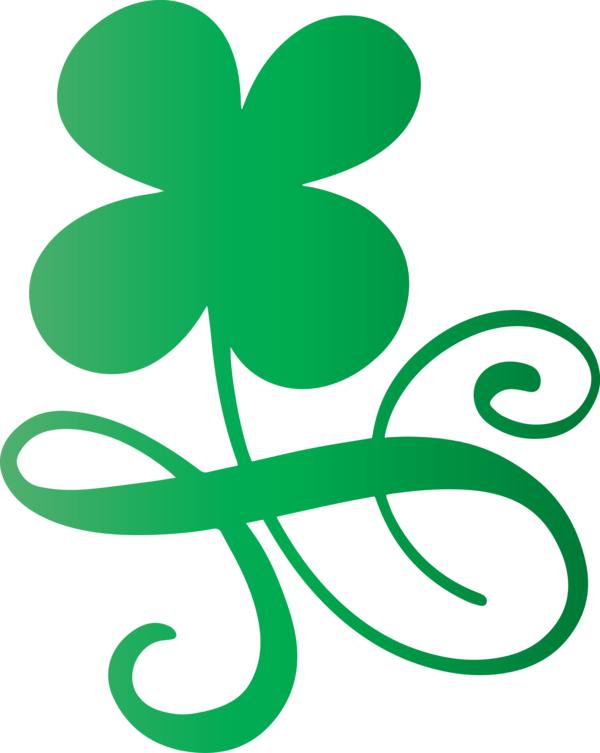 Transparent St. Patrick's Day Green Leaf Symbol for Saint Patrick for St Patricks Day