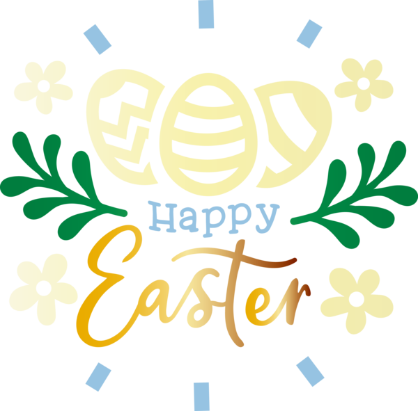 Transparent Easter Text Font Leaf for Easter Day for Easter