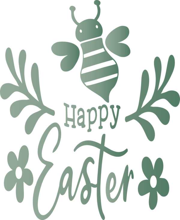 Transparent Easter Leaf Logo Plant for Easter Day for Easter