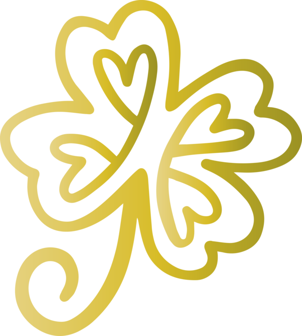 Transparent St. Patrick's Day Yellow Plant Symbol for Saint Patrick for St Patricks Day