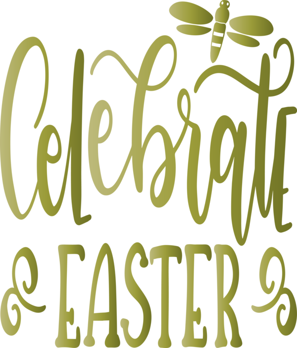 Transparent Easter Font Text for Easter Day for Easter